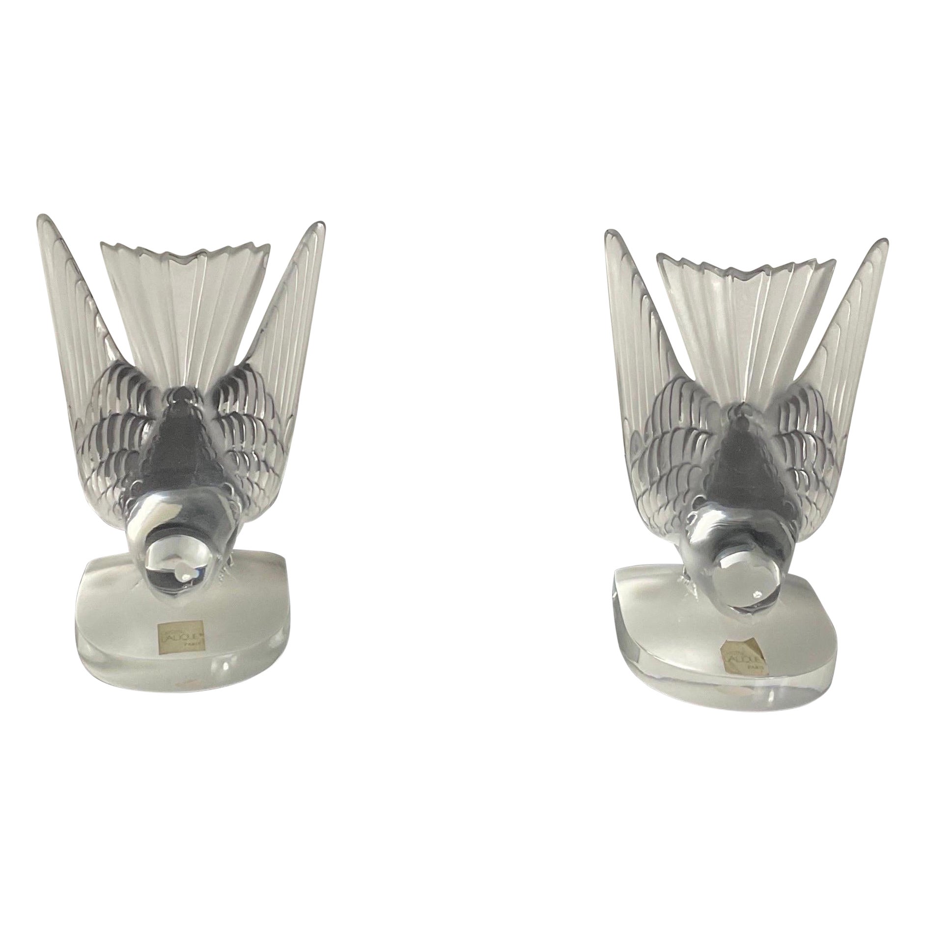 Lalique france serre-livre hirondelles