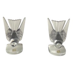 Lalique france serre-livre hirondelles