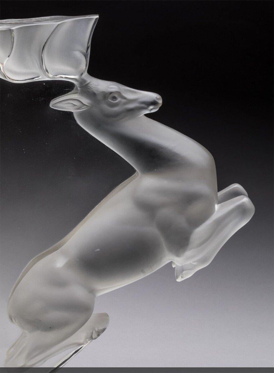 20th Century Lalique France : Stag console For Sale