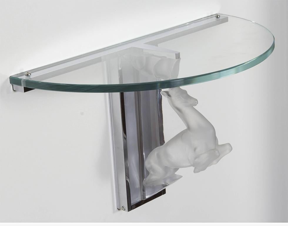 20th Century Lalique France: Stag Console For Sale