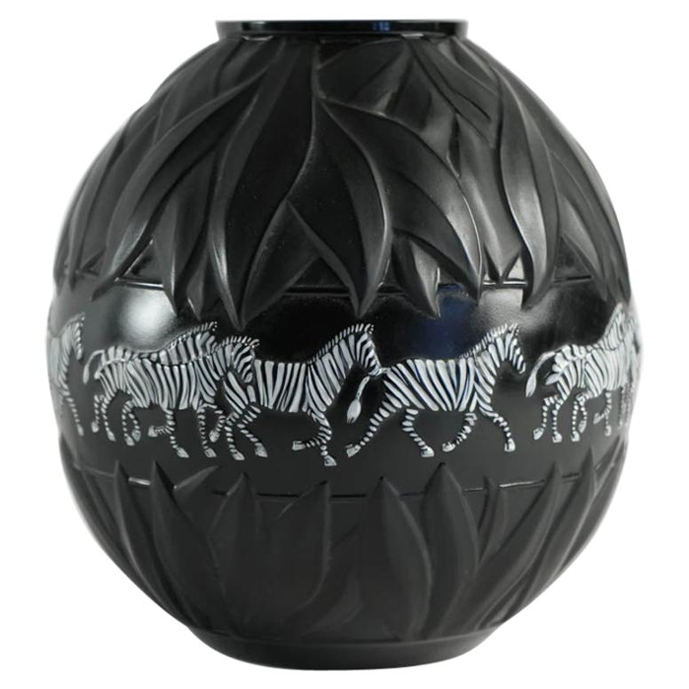 Lalique France, Tanzania Zebra Vase