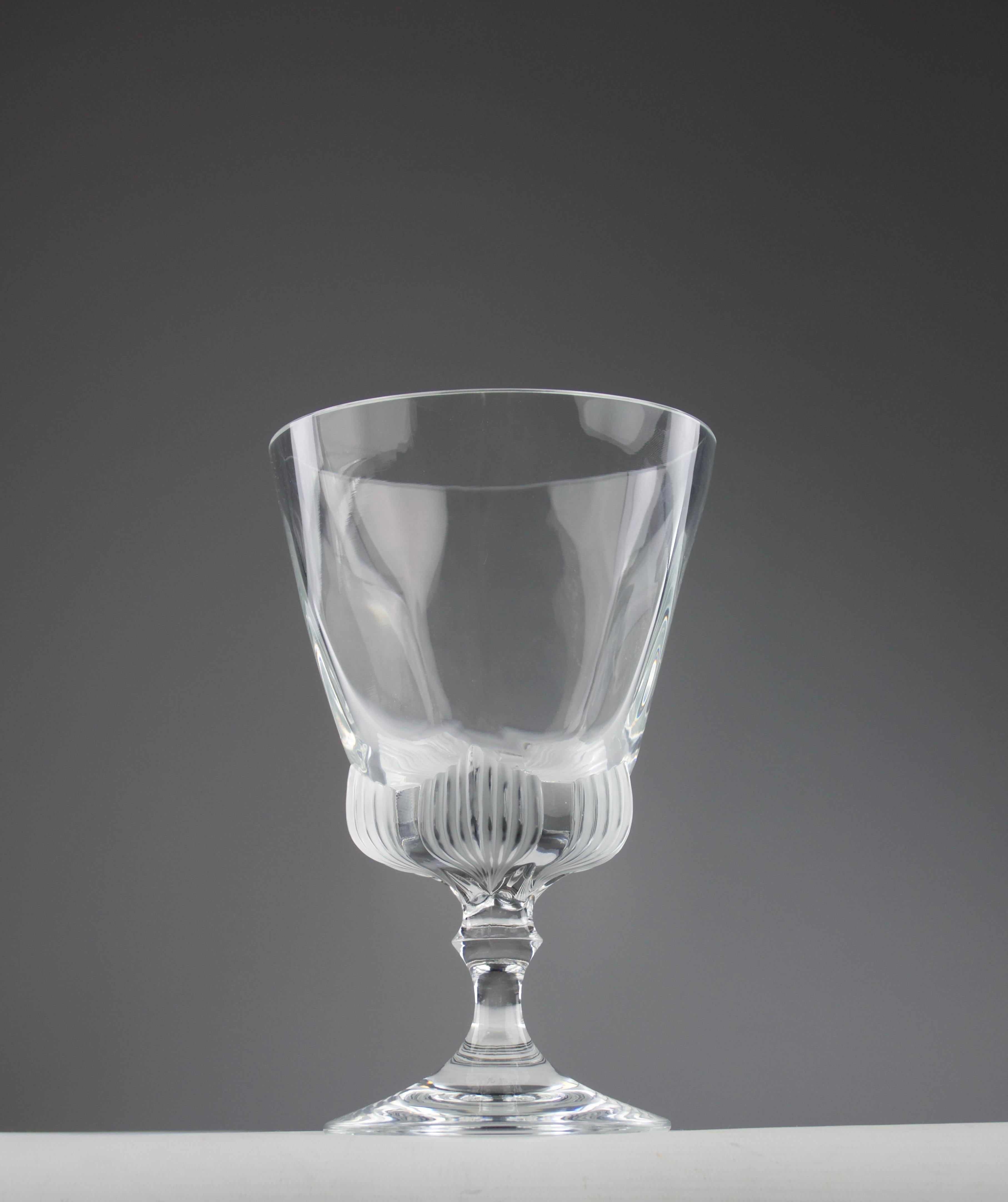 Mid-Century moderno Lalique Francia, Vaso Tulip Calice 'Cleves', anni '80 in vendita
