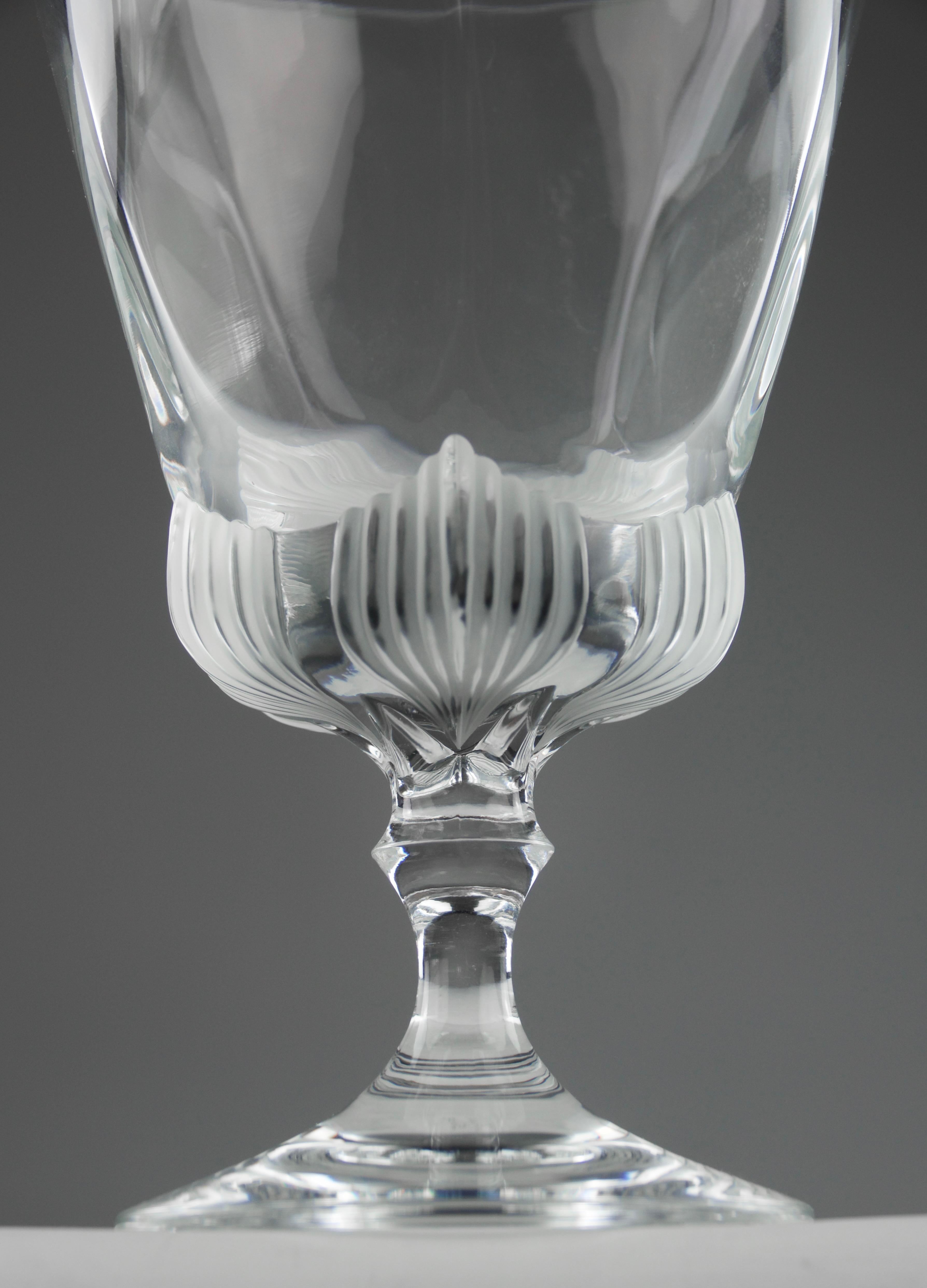 Lalique Francia, Vaso Tulip Calice 'Cleves', anni '80 In condizioni buone in vendita a PARIS, FR