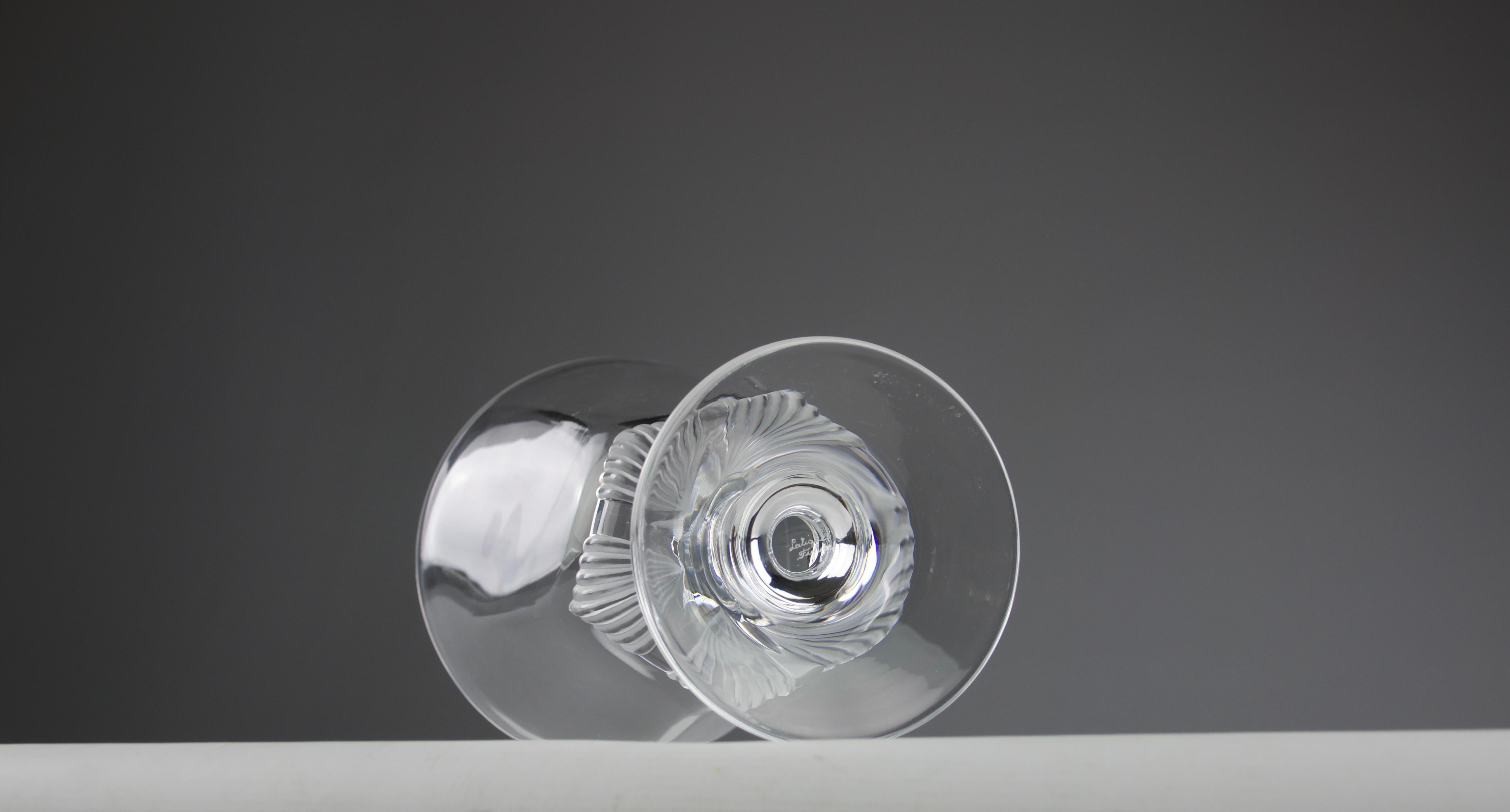 Cristallo Lalique Francia, Vaso Tulip Calice 'Cleves', anni '80 in vendita