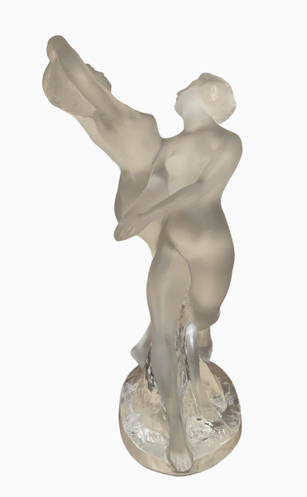 20th Century Lalique France - Two Naked Dancers, XXth For Sale