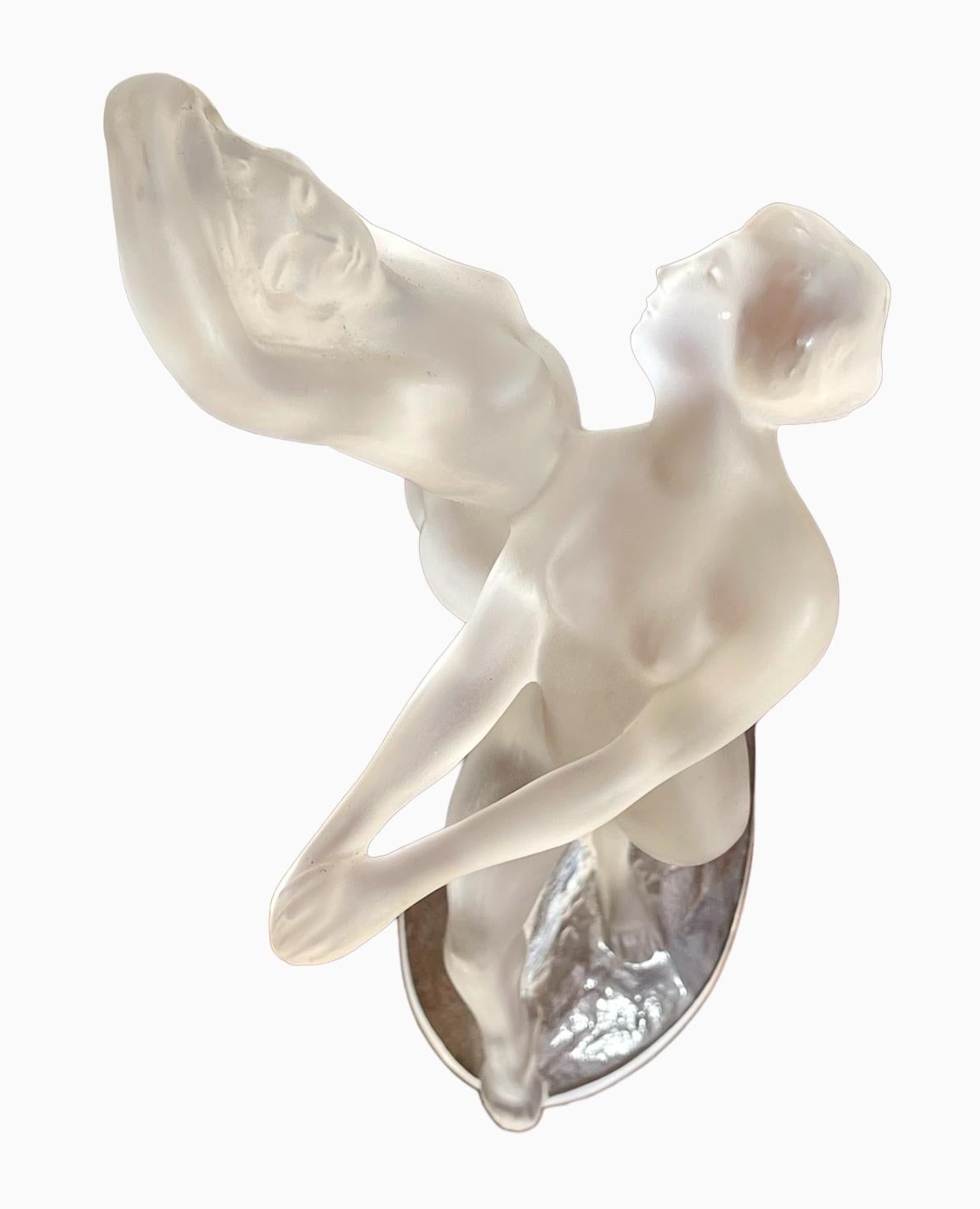 Art Glass Lalique France - Two Naked Dancers, XXth For Sale
