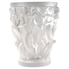 Lalique France Vase Bacchantes in Frosted Crystal Dancing Women - NEW WITH TAG