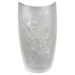 Lalique France - Vase Cordes Trapeze Crystal