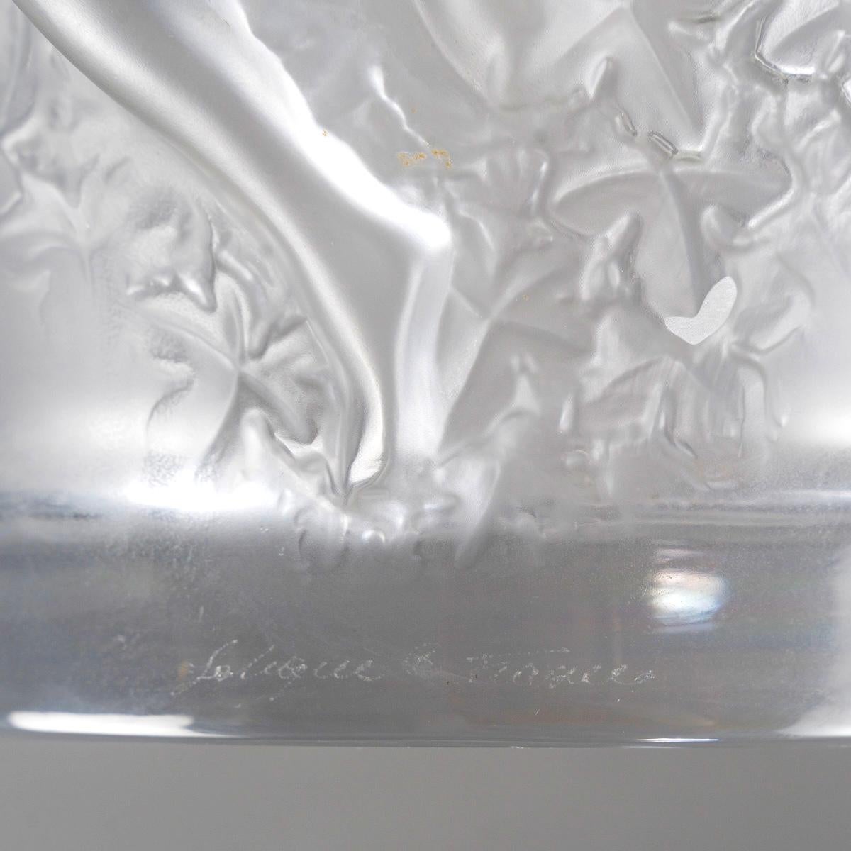 Lalique France - Vaso secchiello per ghiaccio Ganymede in cristallo smerigliato in vendita 4