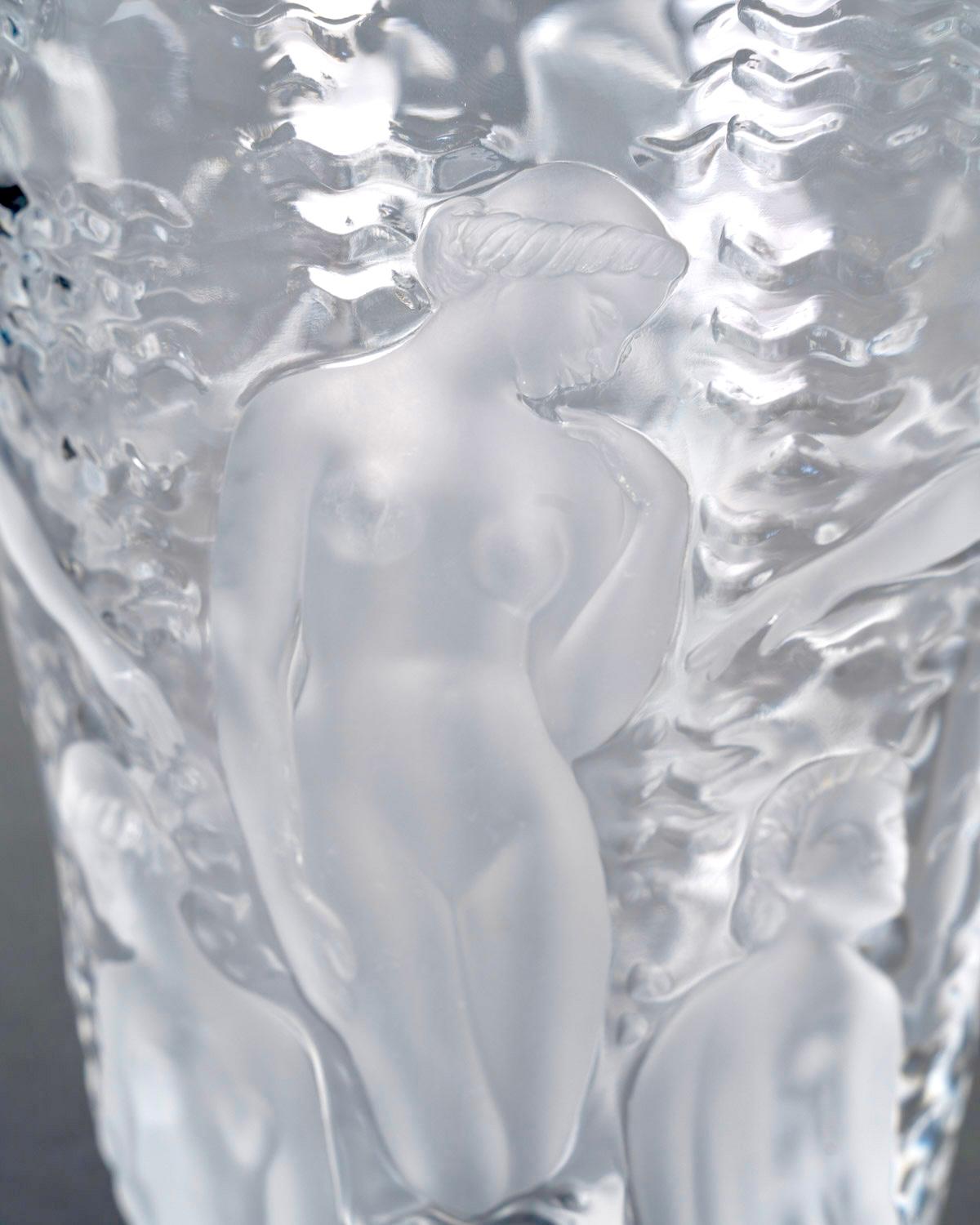 Lalique France - Vase Ondines Crystal Siglo XXI y contemporáneo en venta