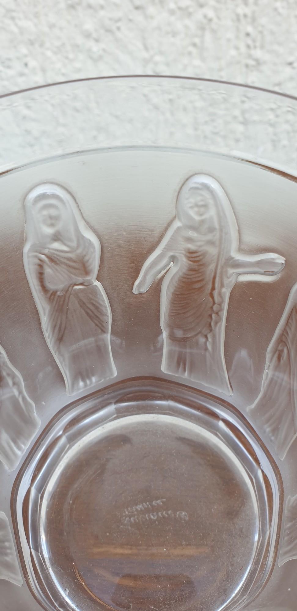 Lalique France, Whiskey Glass, Women In The Antique, 20th Century 1