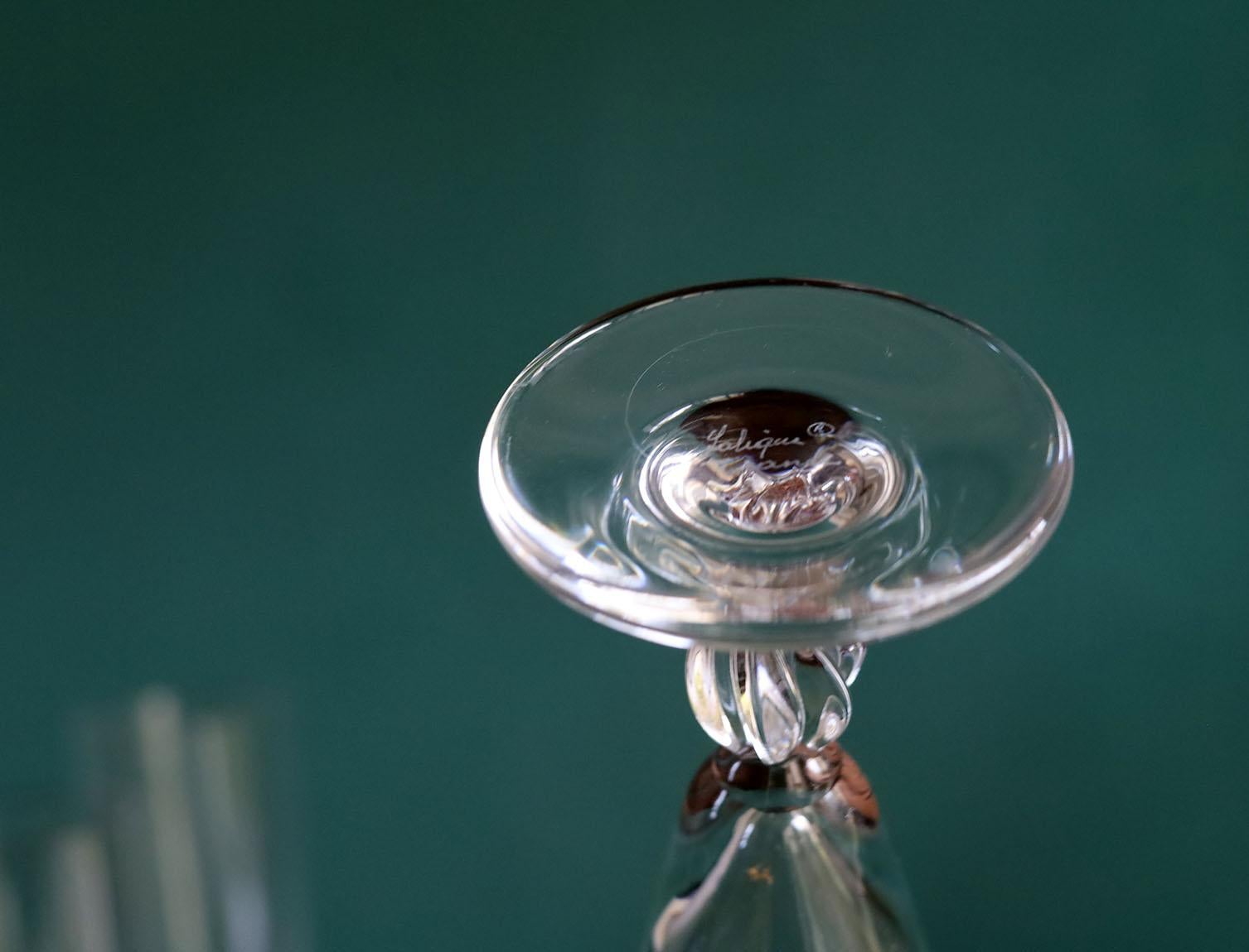 Lalique Frejus Coppia di flauti da champagne In condizioni buone in vendita a Mérida, YU