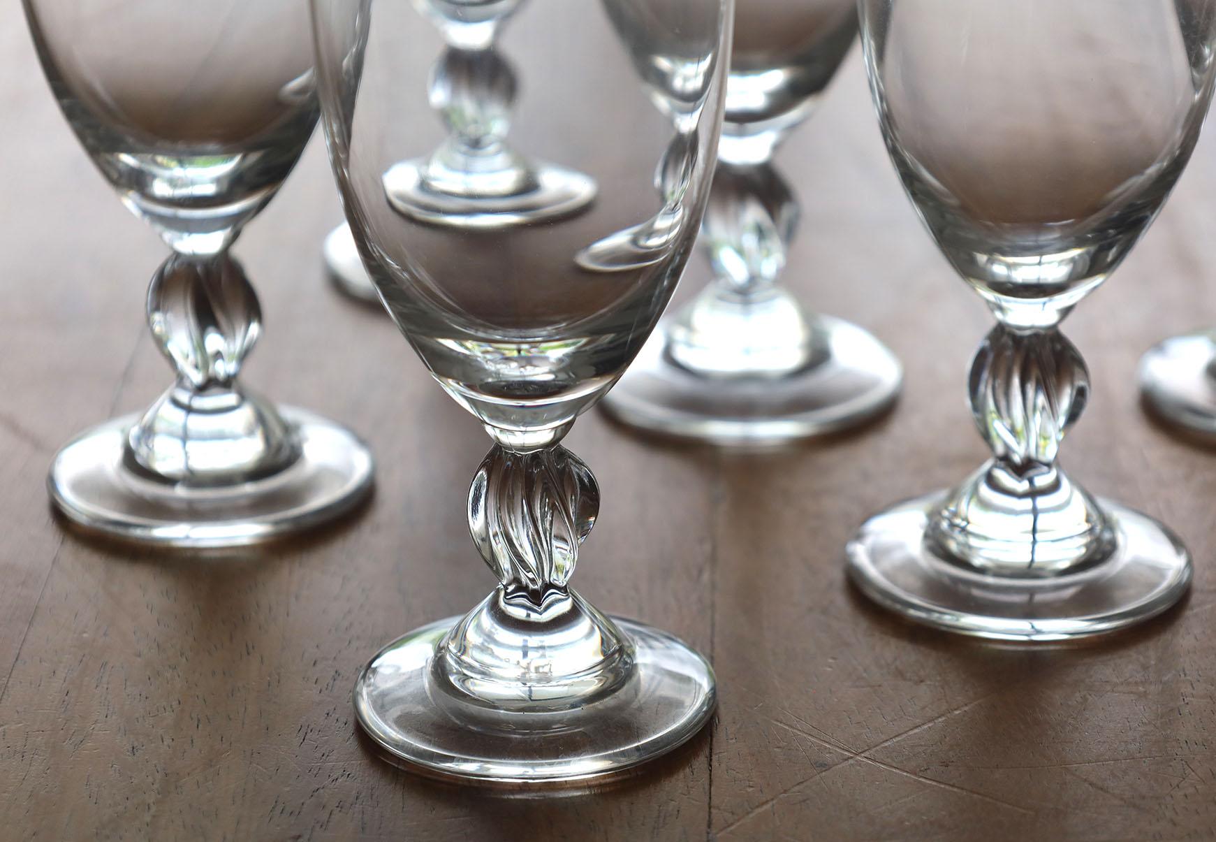 Lalique Frejus Set de 4 Copas de Vino Tinto en venta 1