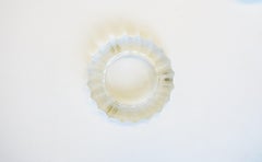 Lalique French Crystal Jewelry Dish or Ashtray Leaf Design