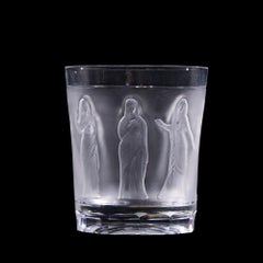Lalique French Femmes Crystal Whiskey Tumbler Glasse