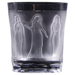 Lalique French Femmes Crystal Whiskey Tumbler Glasse