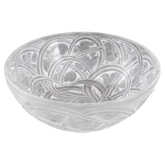 Lalique Frosted & Clear Crystal Bowl