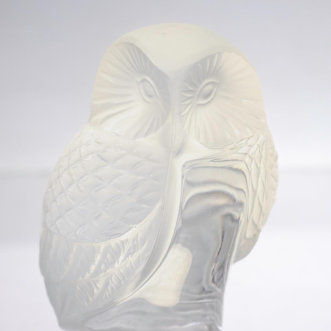 lalique owl figurine
