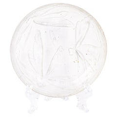 Lalique Frosted Glass French Dragonflies Dish 