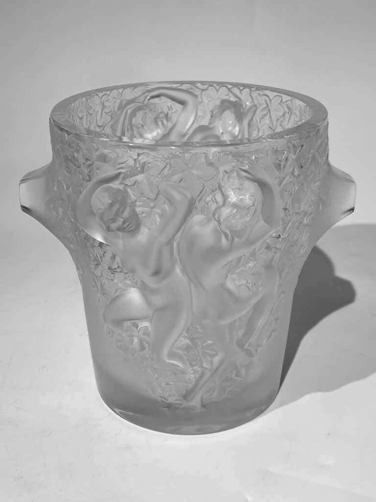 Lalique Ganymede Crystal Ice Bucket / Champagne Cooler / Vase For