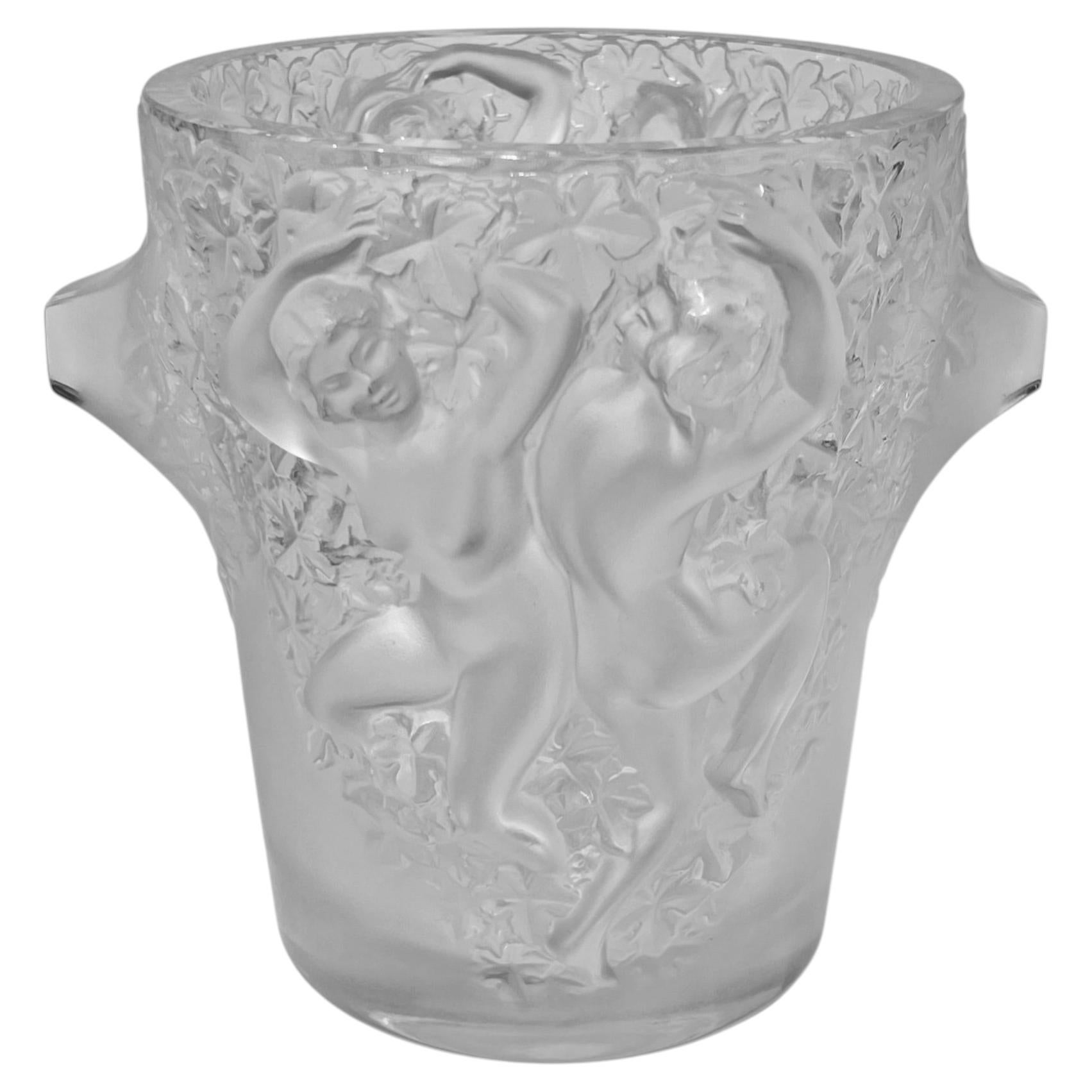 Lalique Ganymede Crystal Ice Bucket / Champagne Cooler / Vase For
