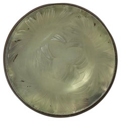 Lalique Glas und Metall Brosche