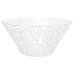 Lalique Glass Bowl or Centerpiece Bowl Thistle Pattern Vintage