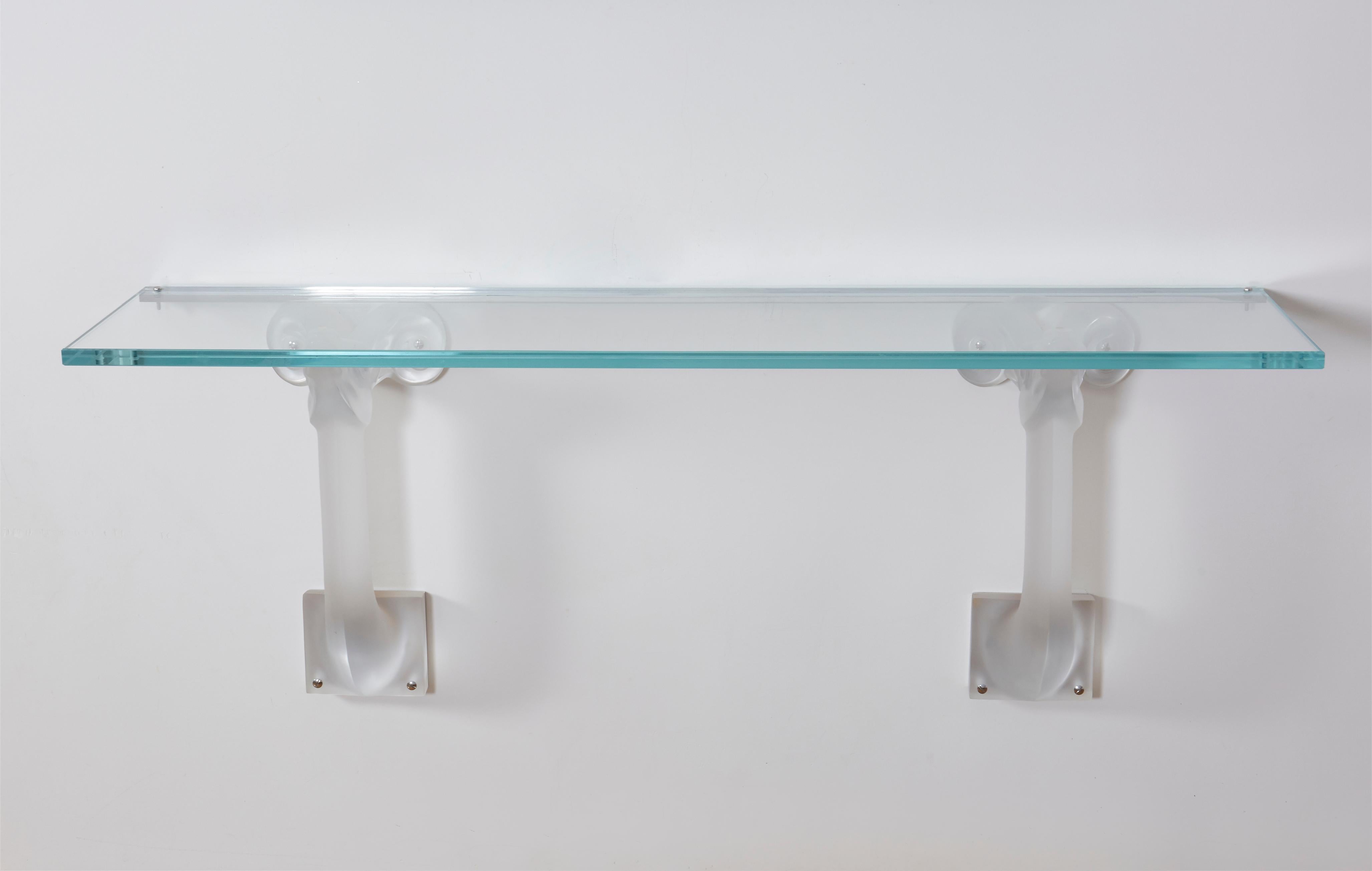 Pressed Lalique Glass Console 