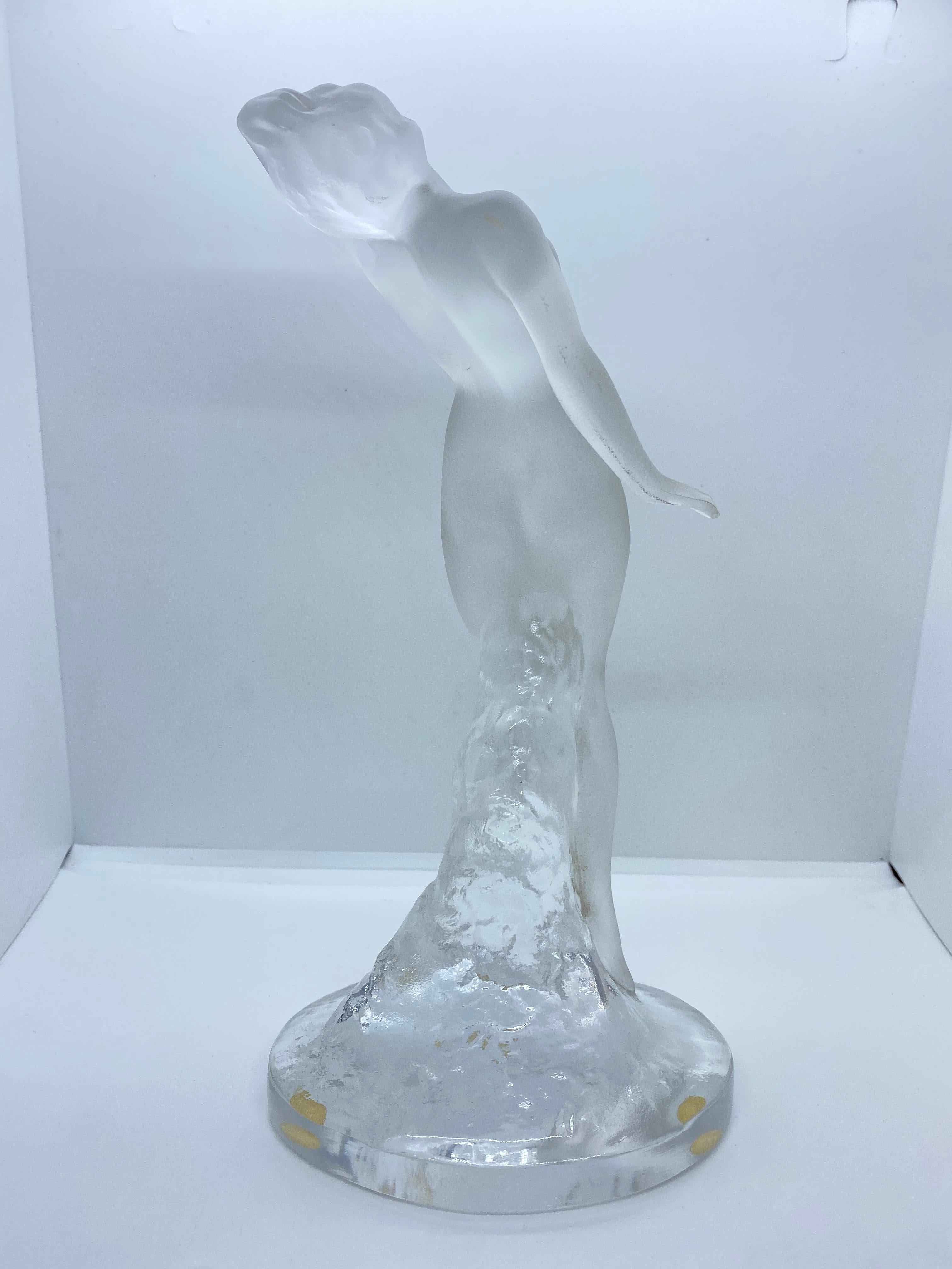Crystal Lalique Glass Statue For Sale
