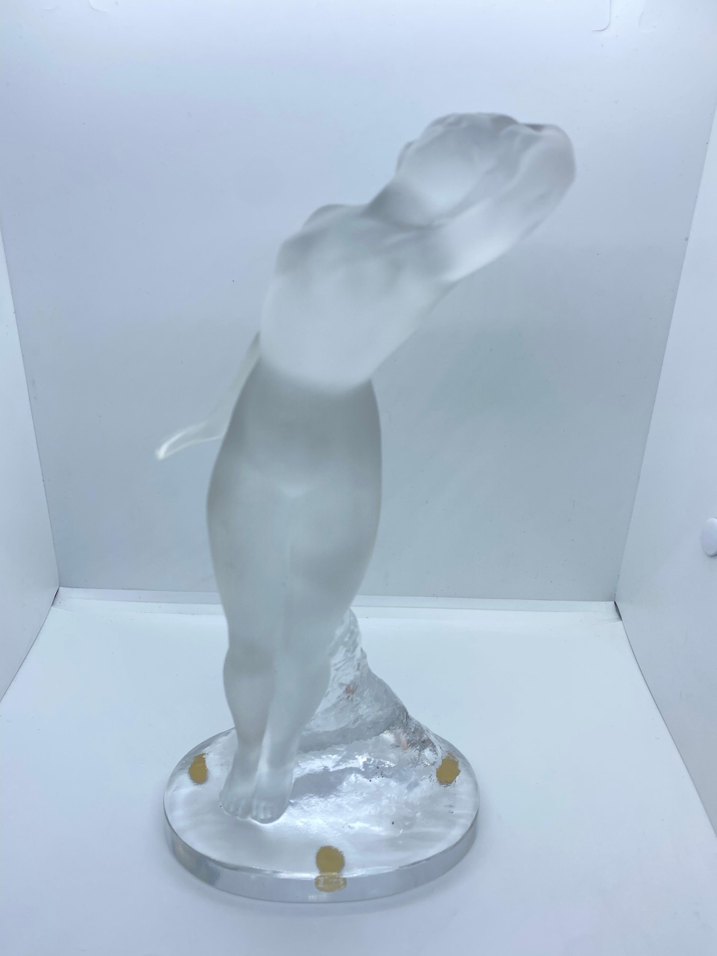 Statue aus Lalique-Glas (Französisch) im Angebot