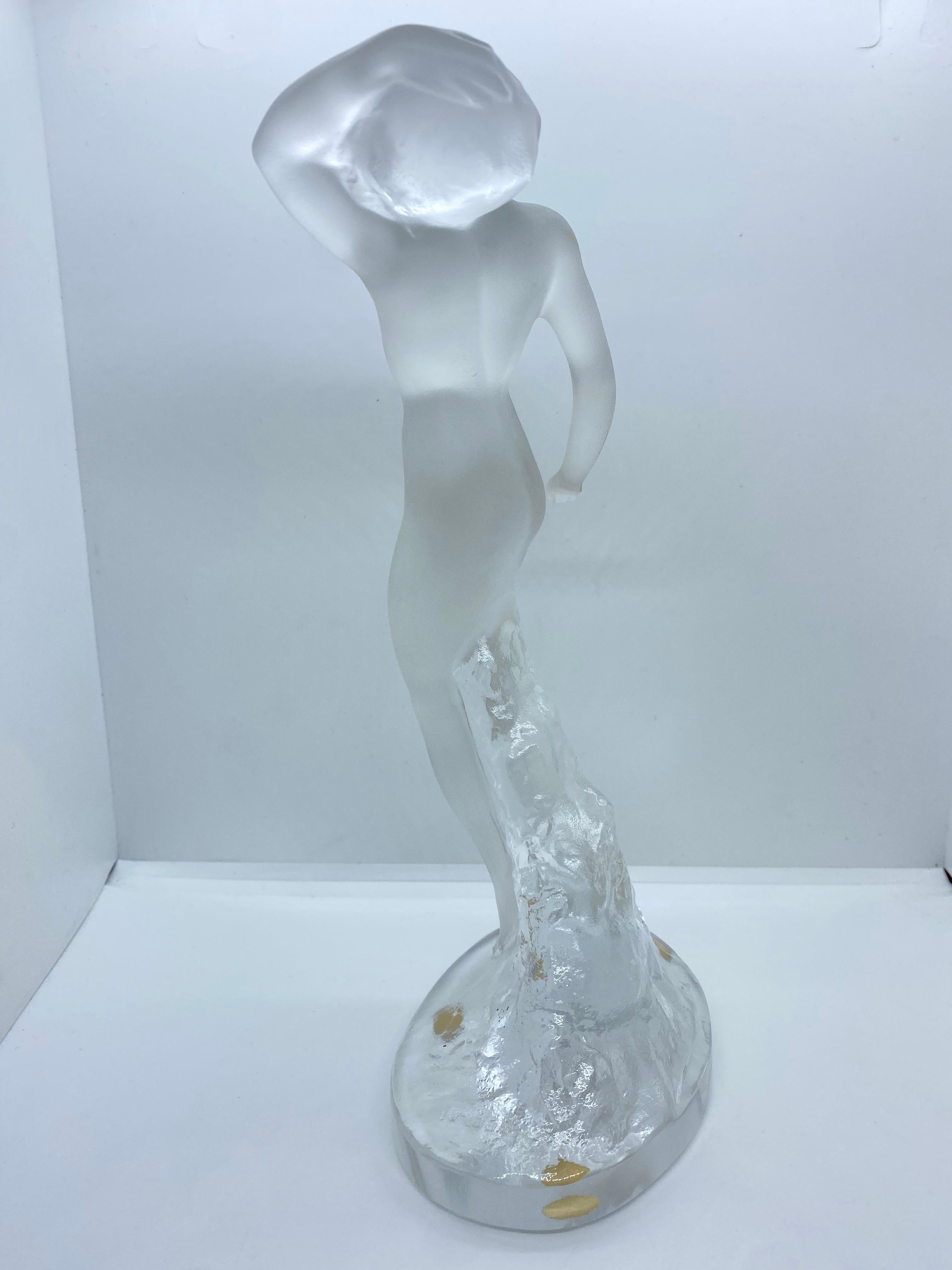 Mid-20th Century Lalique Glass Statue For Sale