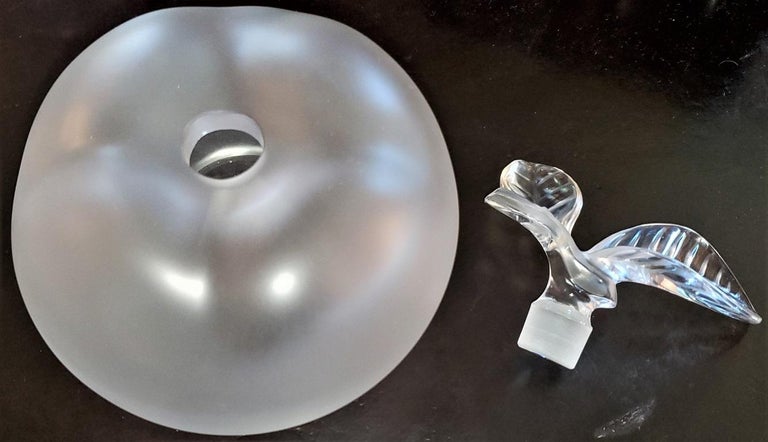 Flacon à Parfum En Cristal Lalique En Forme De Pomme - Pièce De Collection Signée
