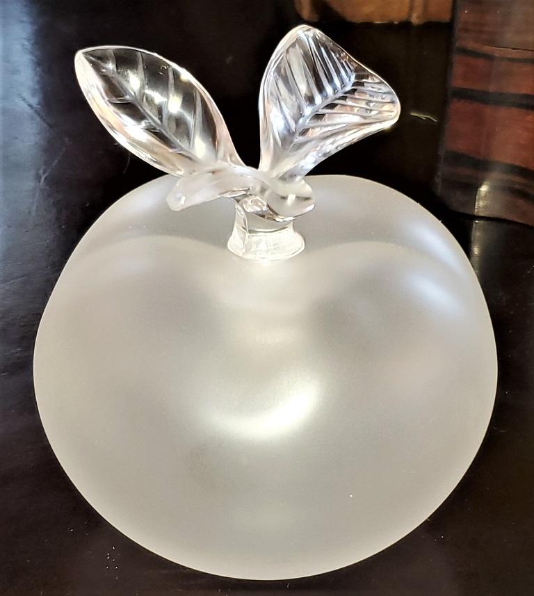 French Lalique Grand Pomme Apple Perfume Bottle