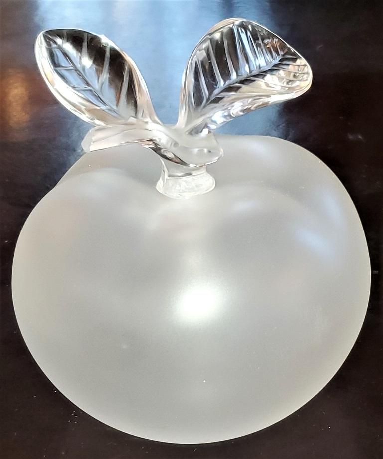 Hand-Crafted Lalique Grand Pomme Apple Perfume Bottle