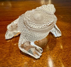 Lalique Gregoire Klarglas Kröte Skulptur, Französisch 21. Jahrhundert