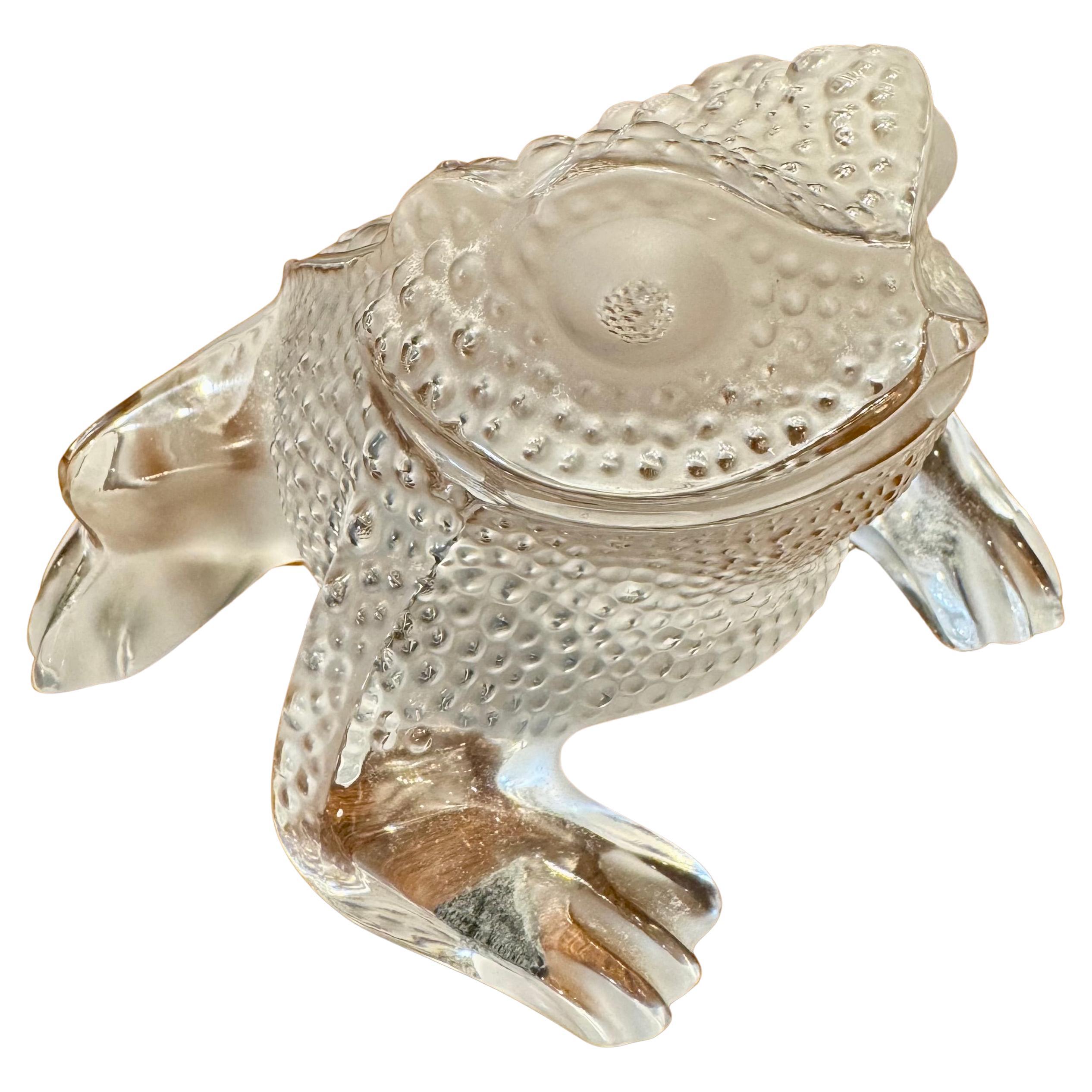 Lalique Gregoire Klarglas Kröte Skulptur, Französisch 21. Jahrhundert