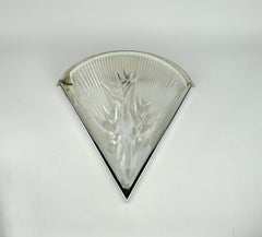 Lalique, "Heliconia" Wall Light, France 1980s