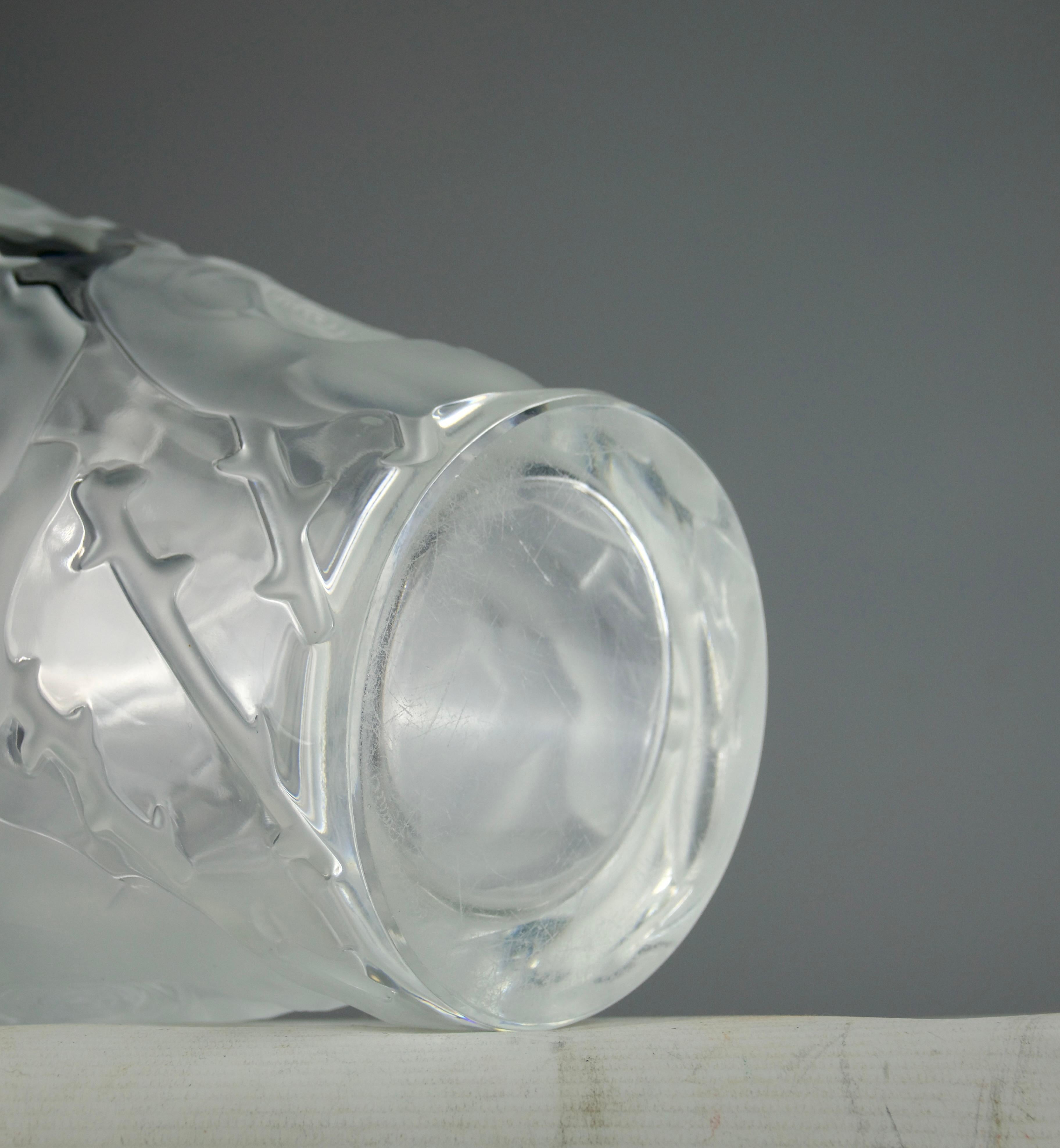 Lalique, Vaso di cristallo rosa Ispahan, Francia, anni '50 in vendita 4
