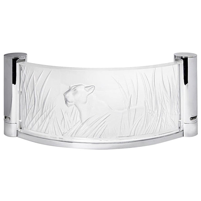 Lalique Kora Large Lioness Crystal Wall Light, Sconce