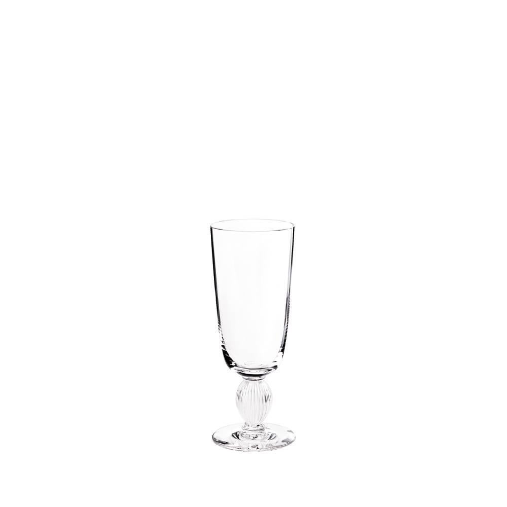 Lalique Langeais Champagne Flute in Clear Crystal For Sale