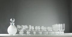 Lalique, Servicio de Cristal "Langeais" (31 Piezas), Francia Años 80