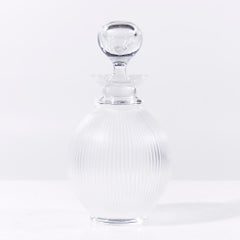 Lalique Langeais Fluted Frosted Crystal Wine Decanter
