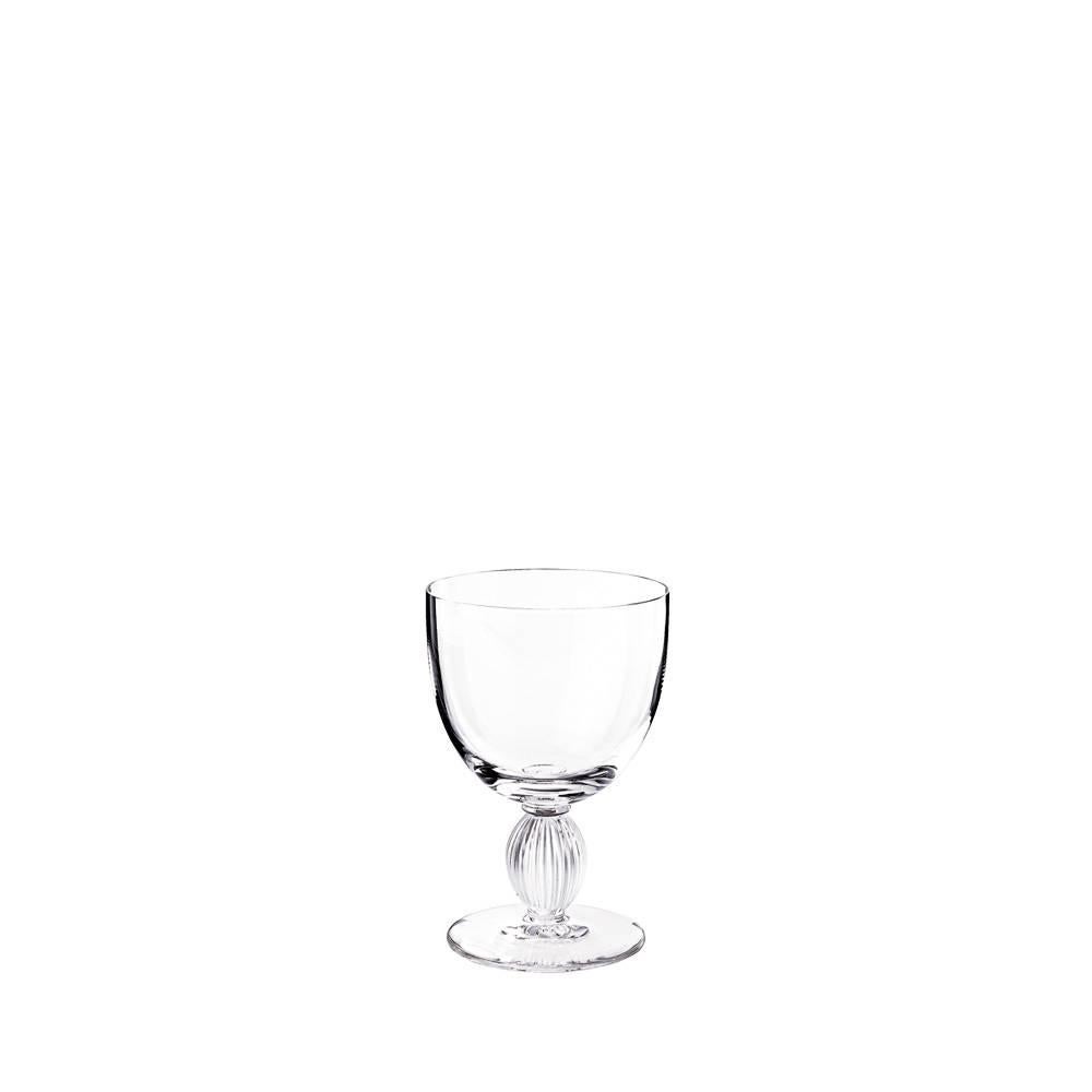 Lalique Langeais Wine/Burgundy Glass No. 3 in Clear Crystal For Sale