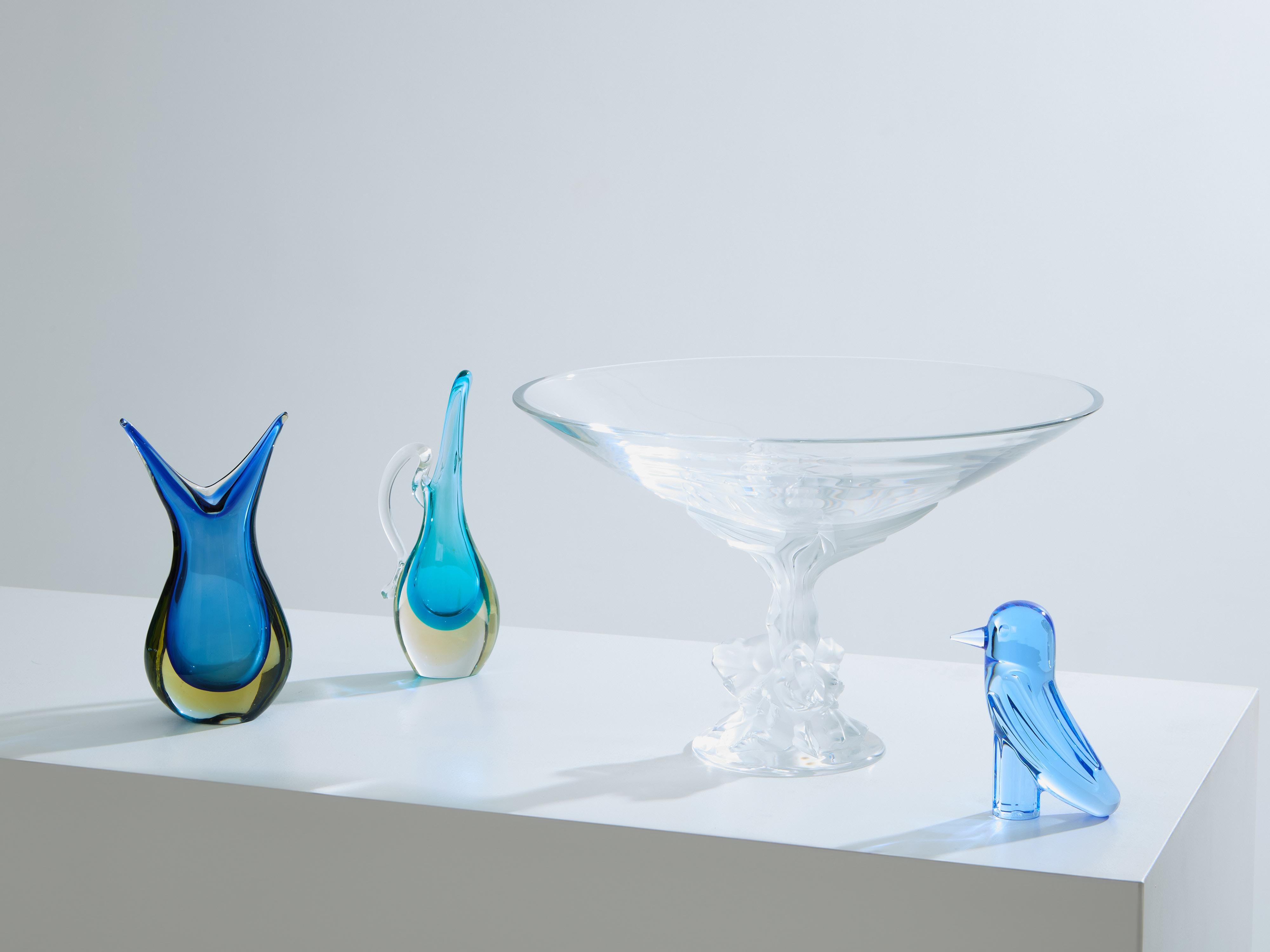 Cuenco centro de mesa grande Lalique cristal esmerilado y pulido 1980 en venta 2