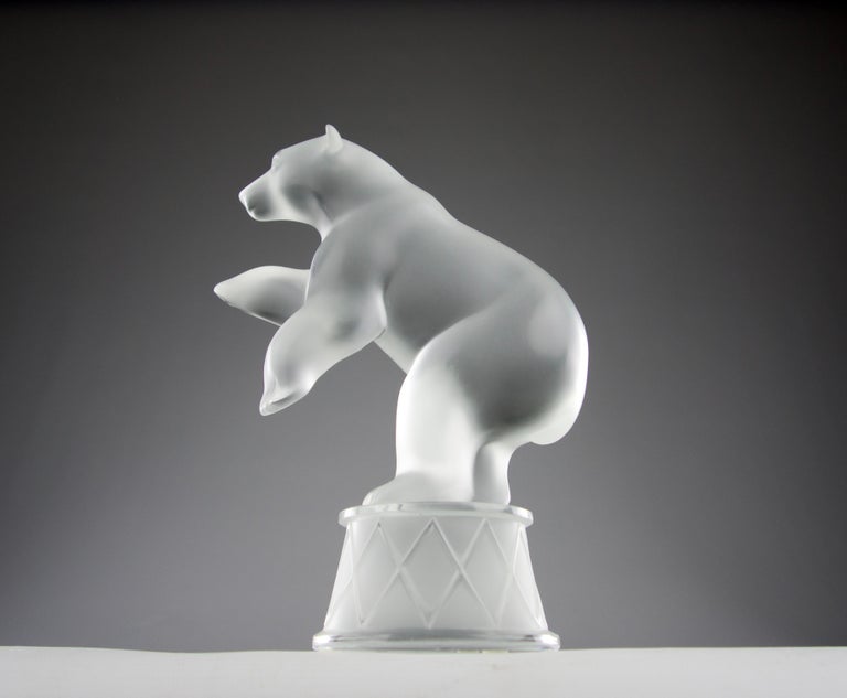 Lalique, Large Circus Bear Sculpture, France 2000s For Sale at