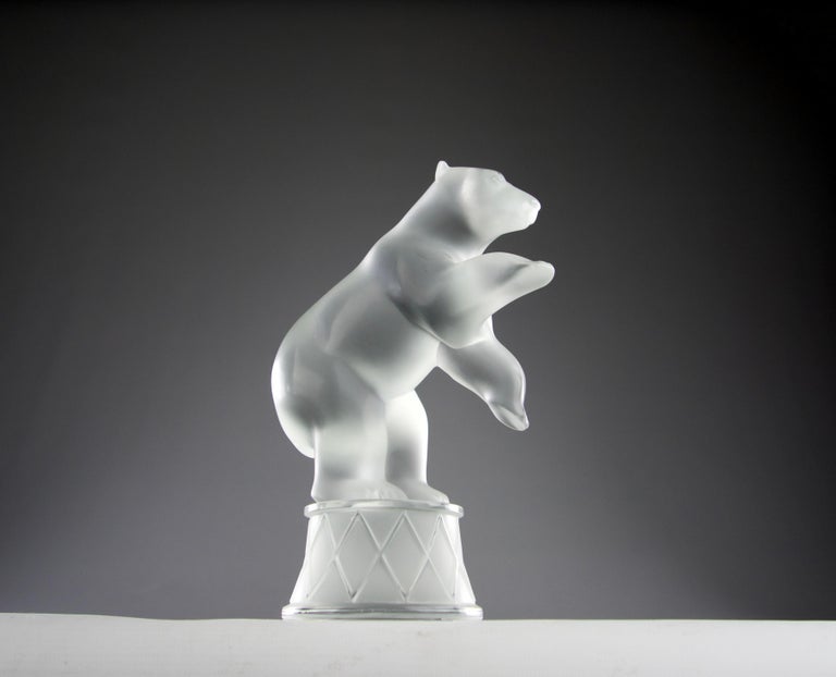 Lalique, Large Circus Bear Sculpture, France 2000s For Sale at