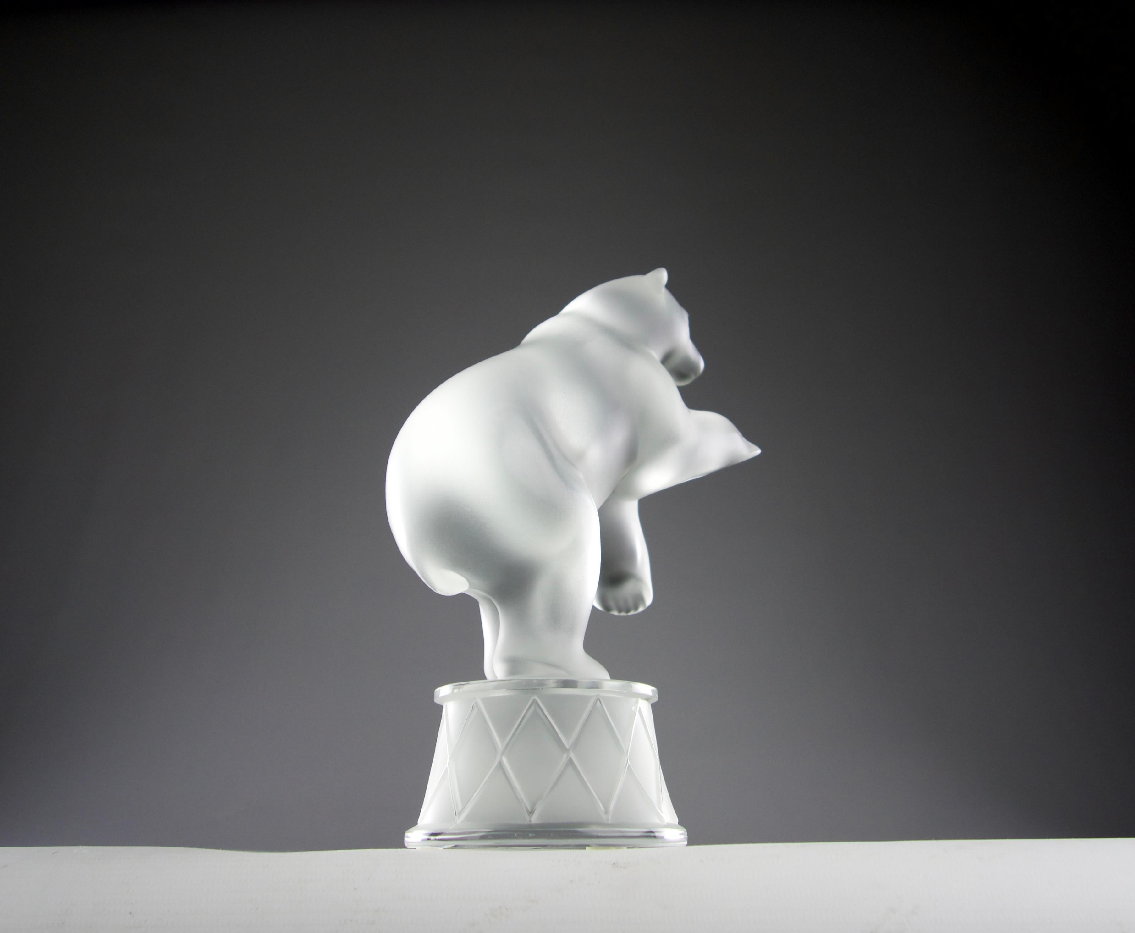 Contemporary Lalique, Large Circus Bear Sculpture, France 2000s For Sale