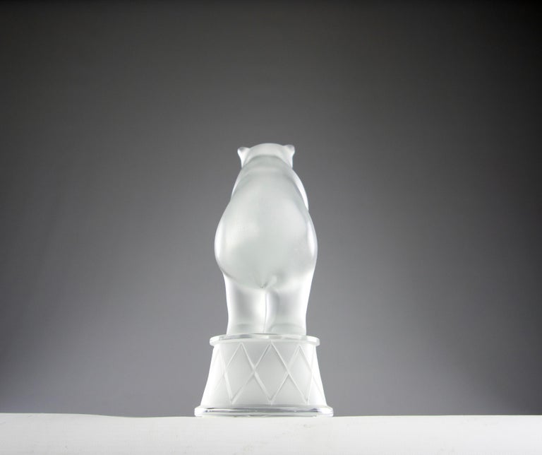 Lalique, Large Circus Bear Sculpture, France 2000s For Sale at