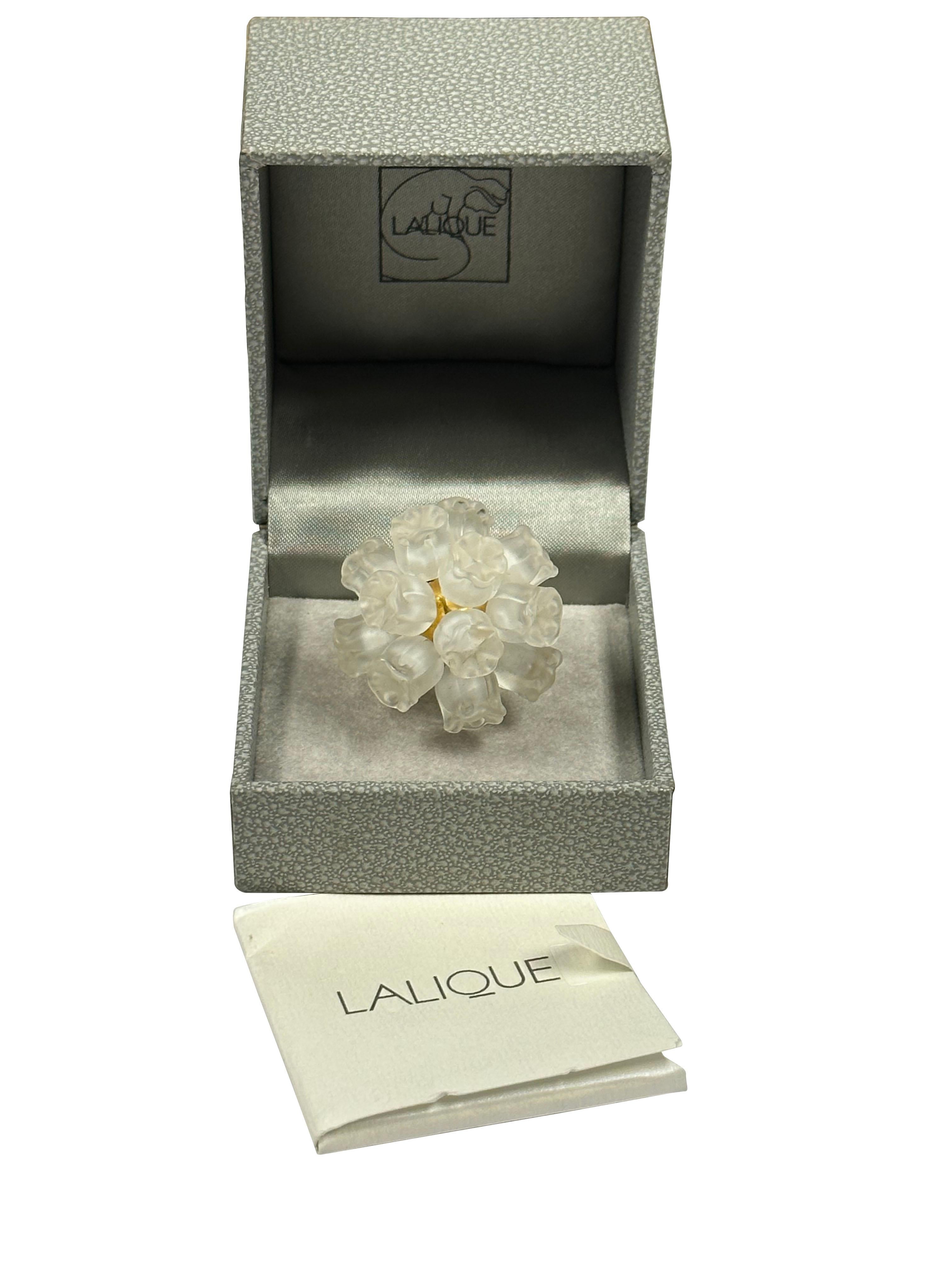 Women's Lalique Lily of the Valley Cluster Ring