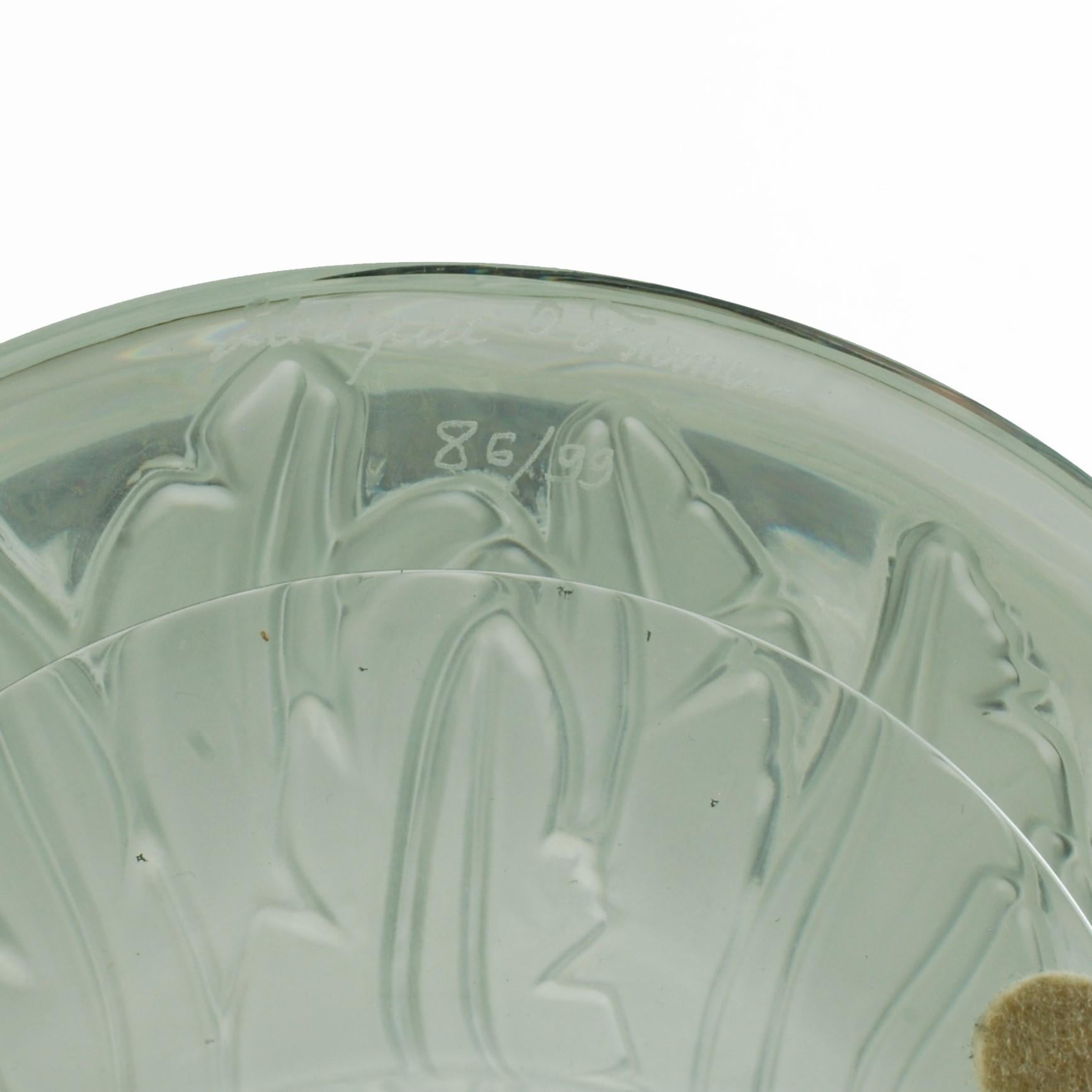 Macao-Vase aus klarem und satiniertem Glas von Lalique in limitierter Auflage im Angebot 3